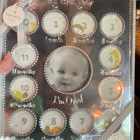 Babys first year picture frame NEW Silver Unisex - Picture 4 of 6